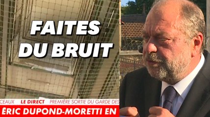 Download Video: À Fresnes, l'accueil très enthousiaste des détenus au passage d'Éric Dupond-Moretti