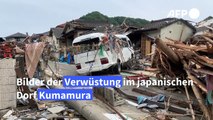Unwetter verwüsten japanisches Dorf