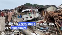Unwetter verwüsten japanisches Dorf