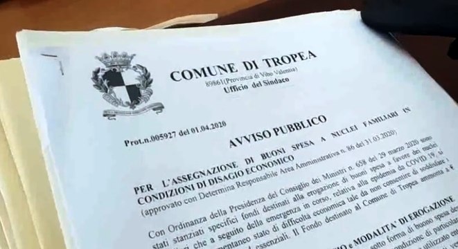 Tropea (VV) - Buoni spesa, scoperti 126 falsi poveri (08.07.20)