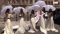 Brides-to-be protest coronavirus wedding restrictions in Italy