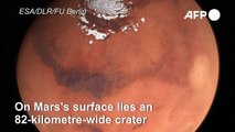 Flight over Mars' ice-filled crater 'Korolev'