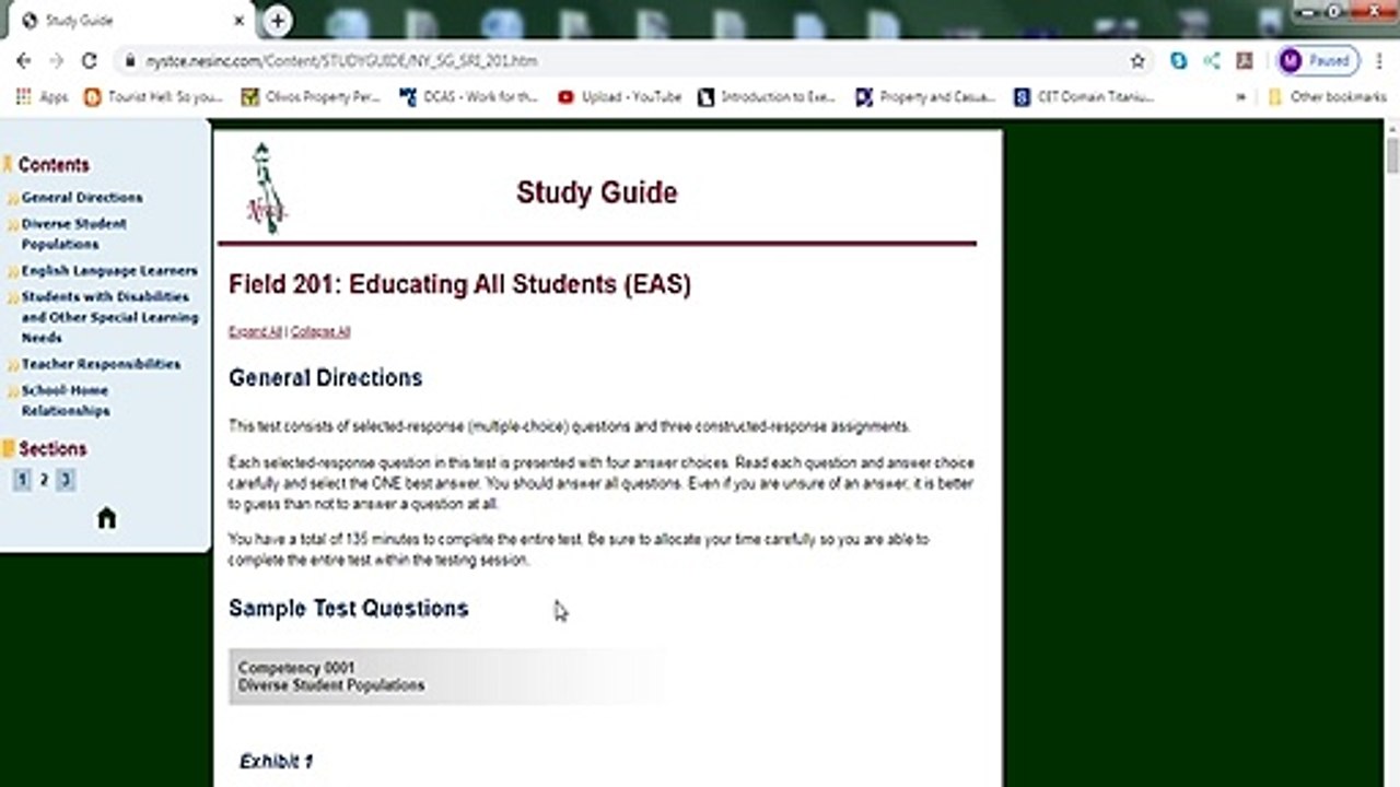 educating all student test explanation
