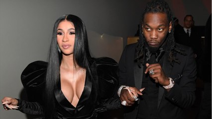 Cardi B Crystal-Studded Ombré Manicure, Kulture's Birthday