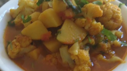 aloo gobi bina pyaj lehsun ke / cauliflower without onion garlic