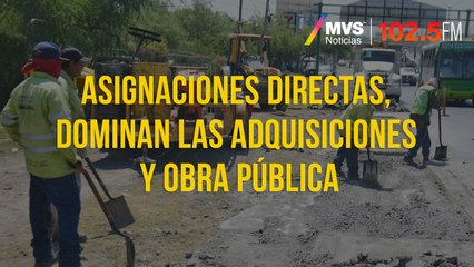 Asignaciones directas, dominan las adquisiciones y obra pública