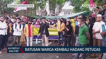 Ratusan Warga SKM Kembali Hadang Petugas Penggusuran
