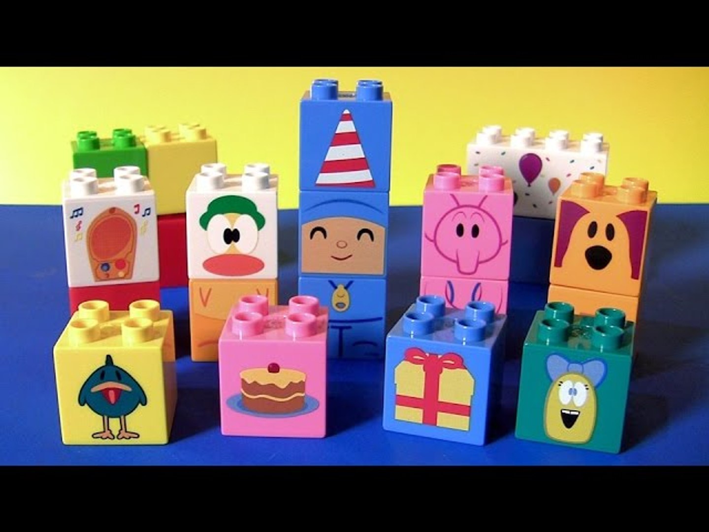 Pocoyo Birthday Party Building blocks similar to Lego Duplo - Block Labo  Cumpleaños Pocoyó - video Dailymotion
