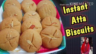 #instantAttaBiscuitrecipe #AttaBiscuitsrecipe #Ruchiclassforfoodie Make Atta Biscuit recipe without Oven