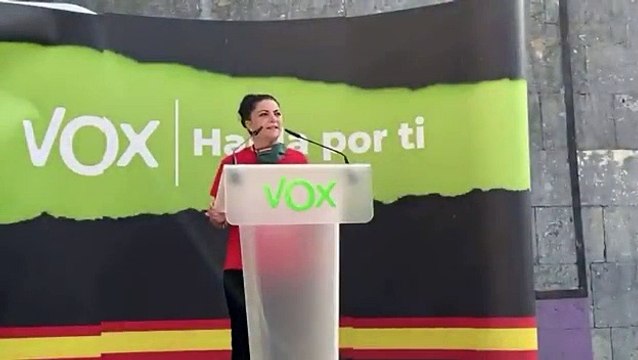 Macarena Olona (Vox) en Oñate: Cachorros de ETA, no os tenemos miedo