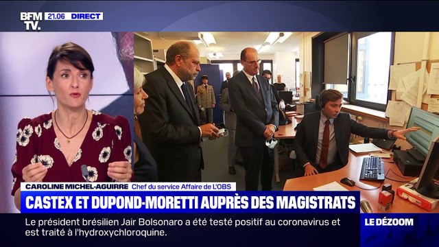 Jean Castex et Éric Dupond-Moretti auprès des magistrats - 08/07