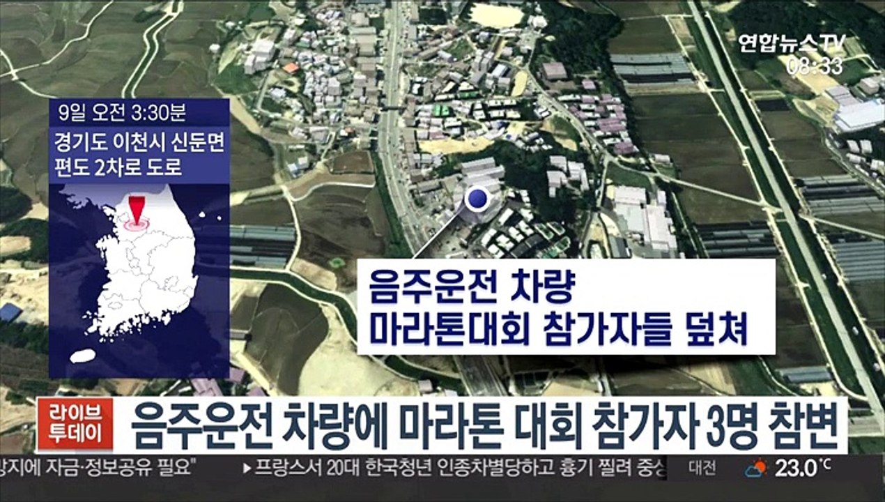 음주운전 차량에 마라톤 대회 참가자 3명 참변