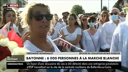 Télécharger la video: Bayonne - Regardez les larmes et l'émotion hier soir des 6.000 personnes lors de la marche blanche après l'agression sauvage d'un chauffeur de bus