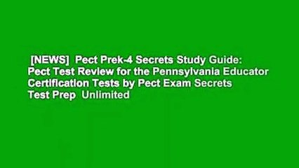 [NEWS]  Pect Prek-4 Secrets Study Guide: Pect Test Review for the
