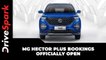 MG Hector Plus Bookings Officially Open | Details