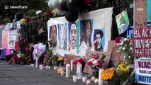 Vandalised Black Lives Matter memorial rebuilt by NYC community