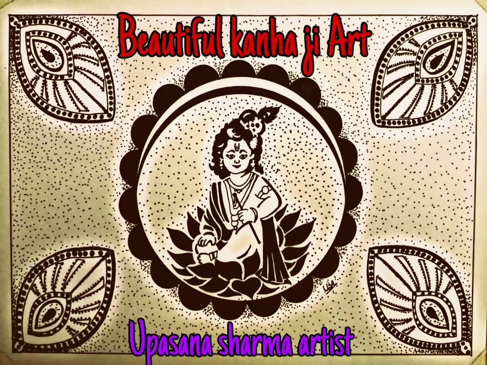 Jai shree krishna Drawing __ how to draw beautiful little cute kanhaiya