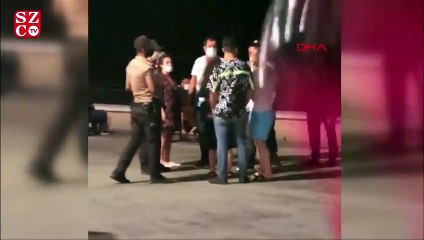 Maskesiz kişinin ceza almamak için bekçilerle tartışması gözaltıyla bitti