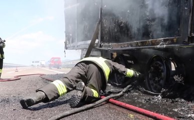 Vicenza - Rimorchio a fuoco su A31 (09.07.20)