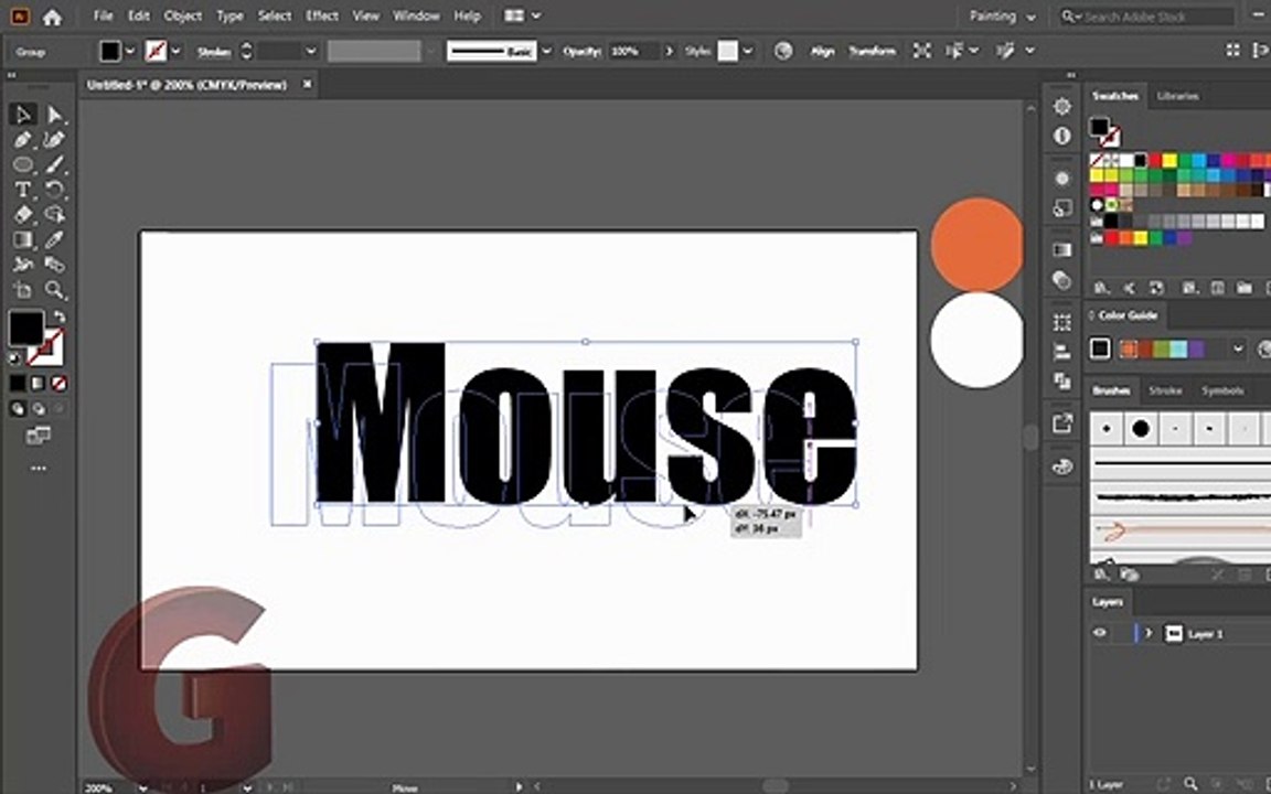 mouse logo  in adobe illustrator
