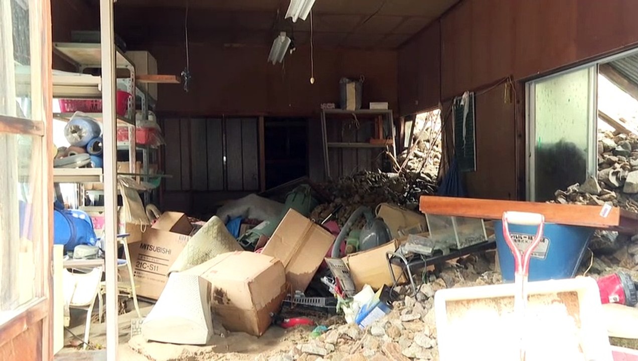 Bild der Zerstörung in japanischen Überschwemmungsgebieten