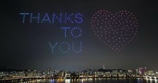 Séoul : un spectacle de drones a été organisé pour remercier les soignants et sensibiliser aux gestes barrières