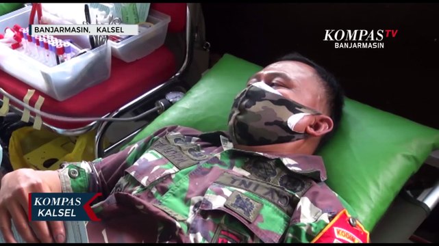Bantu Stok Darah, Ratusan Anggota TNI Ikuti Donor Darah Massal Sambut Hari Jadi Kodam VI/ Mulawarman