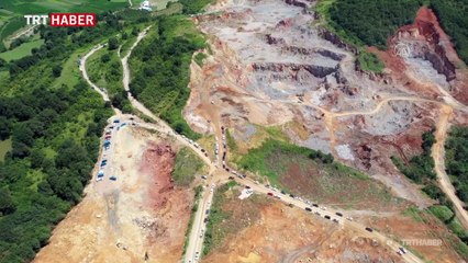 Patlama bölgesi havadan görüntülendi