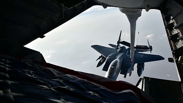 US Air Force • KC-10 Extender In-flight Refueling of F-15 Eagles