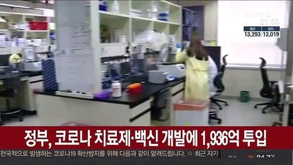 정부, 코로나 치료제·백신 개발에 1,936억 투입