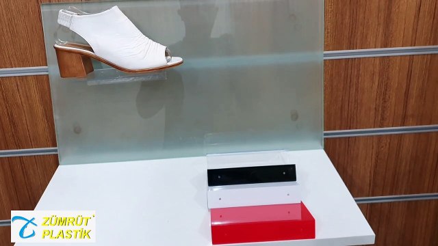 ZP-59 AYAKKABI SERGİLEME VİDALI VE CAMA YAPIŞTIRMALI AYAKKABILIK