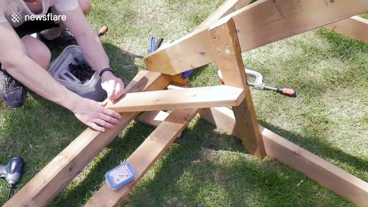 Canadian dad designs and builds playset for daughter as local parks shut due to COVID-19