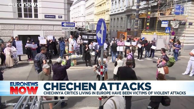 Chechens demonstrate over 'Kremlin-backed' killing of activist in Vienna