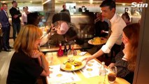 Rishi Sunak is the worst waiter we've ever seen - The Chancellor serves chicken to vegans
