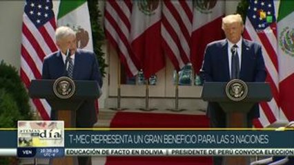AMLO ratifica en Washington junto a Trump acuerdo comercial T-MEC