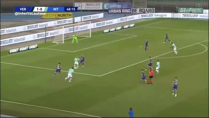 El empate del Inter en los pies de Candreva luego del disparo de Lukaku. 1-1, 9 de Julio 2020