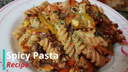 Spicy Pasta Recipe (pâtes épicées au poisson et aux légumes)