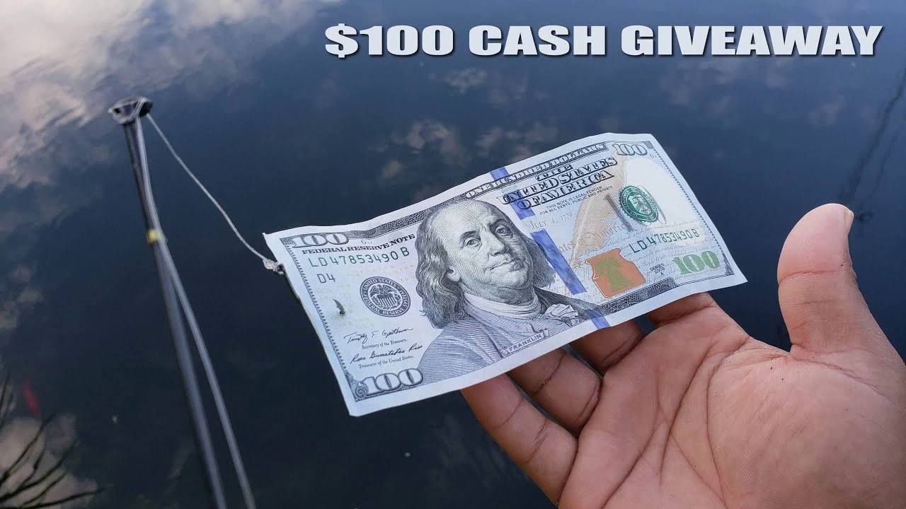 $100 Bill Fishing Challenge CASH GIVEAWAY