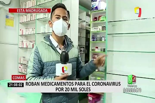 Comas: delincuentes robaron 20 mil soles en medicinas contra la COVID-19