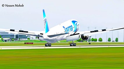 Egyptair Boeing 777 Landing At Munich