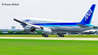 ANA All Nippon Boeing 777 Landing At Munich