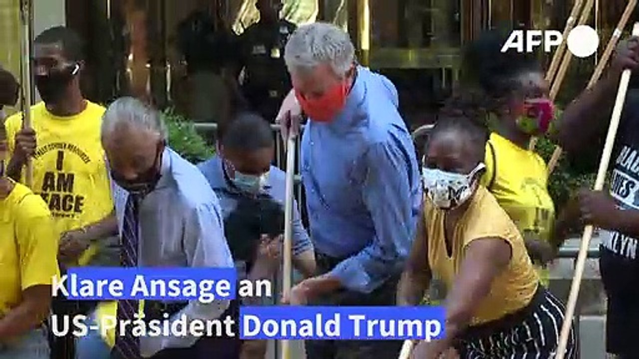 "black-lives-matter"-schriftzug prangt nun groß vor dem trump-tower