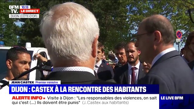 Jean Castex à Dijon: Les responsables des violences, on sait qui c'est, nous appelons à ce qu'ils soient sanctionnés