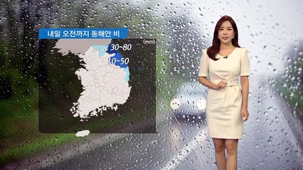 [날씨] 내일 오전까지 동해안 비...낮에는 후텁지근 / YTN