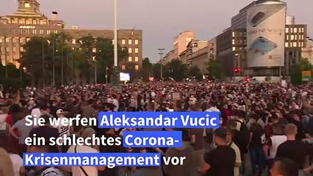 Erneut Demonstration in Belgrad gegen den serbischen Präsidenten