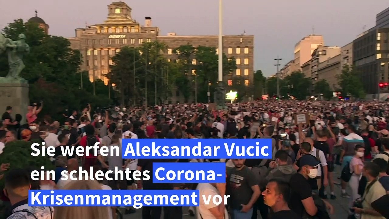 Erneut demonstration in belgrad gegen den serbischen präsidenten
