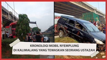 Proses Evakuasi Mobil yang Terjun ke Kalimalang