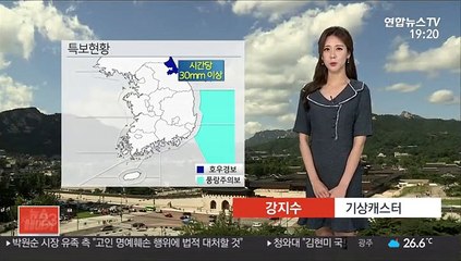 [날씨] 영동 밤까지 강하고 많은 비…최고 80㎜
