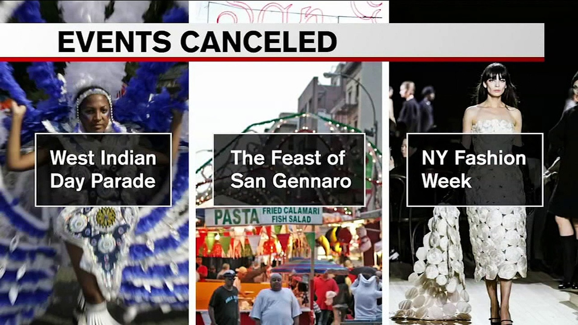 NYC cancels all large events through September