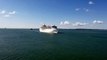 Portsmouth welcomes biggest ship ever into city's harbour - Video by Mark Cox